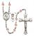 Saint Christopher and Wrestling Rosary with Pink Beads