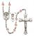 Saint Christopher and Dance Rosary with Pink Beads