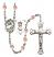 Saint Christopher and Gymnastics Rosary with Pink Beads