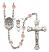 Saint Christopher and Choir Rosary with Pink Beads