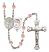 Saint Sebastian and Dance Rosary with Pink Beads