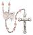 Saint Sebastian and Gymnastics Rosary with Pink Beads