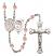 Saint Sebastian and Choir Rosary with Pink Beads