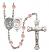 Saint Sebastian and Karate Rosary with Pink Beads