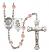 Guardian Angel and Baseball Rosary with Pink Beads