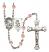 Guardian Angel and Football Rosary with Pink Beads