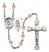 Guardian Angel and Tennis Rosary with Pink Beads