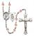 Softball and Guardian Angel Rosary with Pink Beads