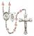 Guardian Angel and Wrestling Rosary with Pink Beads