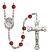 Santa Ana Engravable Rosary with Ruby Beads