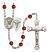 Saint Agatha and Nurse Rosary with Ruby Beads