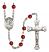 Saint Anthony of Padua Engravable Rosary with Ruby Beads