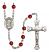 Saint Apollonia Engravable Rosary with Ruby Beads