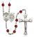 Saint Christopher and EMT Rosary with Ruby Beads