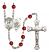 Saint Christopher and Marines Rosary with Ruby Beads