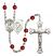 Saint Christopher and Paratrooper Rosary with Ruby Beads