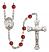 Saint Dorothy Engravable Rosary with Ruby Beads