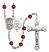 Saint George and Air Force Rosary with Ruby Beads