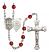 Saint George and Army Rosary with Ruby Beads