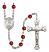 Saint Helen Engravable Rosary with Ruby Beads