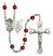 Saint Michael and Air Force Rosary with Ruby Beads