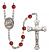 Virgen de la Divina Providencia Engravable Rosary with Ruby Beads