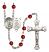 Guardian Angel and Air Force Rosary with Ruby Beads