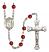 Maria Stein Engravable Rosary with Ruby Beads