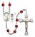 Saint Christopher and Gymnastics Rosary with Ruby Beads