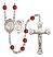 Saint Sebastian and Martial Arts Rosary with Ruby Beads