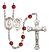 Saint Sebastian and Dance Rosary with Ruby Beads