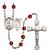 Saint Sebastian and Lacrosse Rosary with Ruby Beads