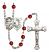 Saint Cecilia and Marching Band Rosary with Ruby Beads