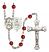 Saint Kateri and Equestrian Rosary with Ruby Beads