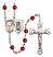 Saint Christopher and Fishing Rosary with Ruby Beads