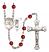 Saint Christopher and Water Polo-Men Rosary with Ruby Beads