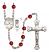 Saint CHRISTOPHER and Water Polo-Women Rosary with Ruby Beads