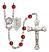 Saint John Paul II Rosary with Ruby Beads