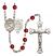 Our Lady of Mount Carmel Rosary with Ruby Beads