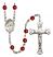 Our Lady of Good Counsel Engravable Rosary with Ruby Beads