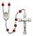 Saint Felicity Engravable Rosary with Ruby Beads