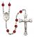 Saint Josephine Bakhita Engravable Rosary with Ruby Beads