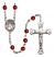 Divina Misericordia Rosary with Ruby Beads