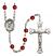 Saint Philip Neri Rosary with Ruby Beads