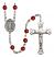 Saint Juliana of Cumae Engravable Rosary with Ruby Beads