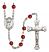 Saint Aidan of Lindesfarne Engravable Rosary with Ruby Beads