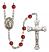 Saint Raymond of Penafort Engravable Rosary with Ruby Beads