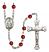 Saint Bernadine of Sienna Engravable Rosary with Ruby Beads