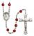 Saint Pauline Visintainer Engravable Rosary with Ruby Beads