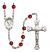 Saint Peter Canisius Engravable Rosary with Ruby Beads